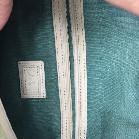 COLE HAAN rattan/ivory clutch - Picture 2 of 5